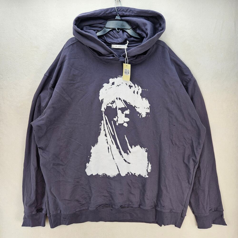 MNML MEN'S XL VINTAGE BLACK MARY PULLOVER HOODIE NWT